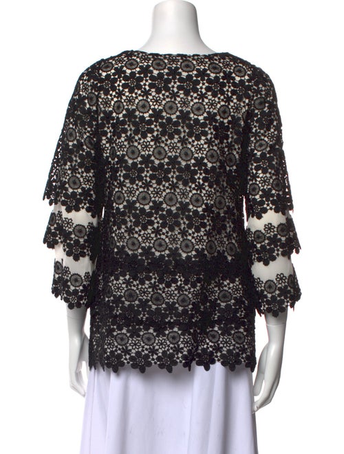 Tomasz Starzewski Lace Pattern Bateau Neckline Blouse