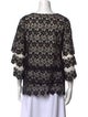 Tomasz Starzewski Lace Pattern Bateau Neckline Blouse
