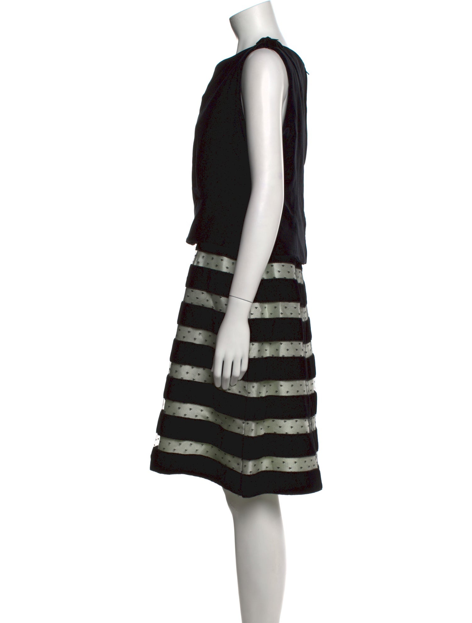 Tomasz Starzewski Bateau Neckline Knee-Length Dress