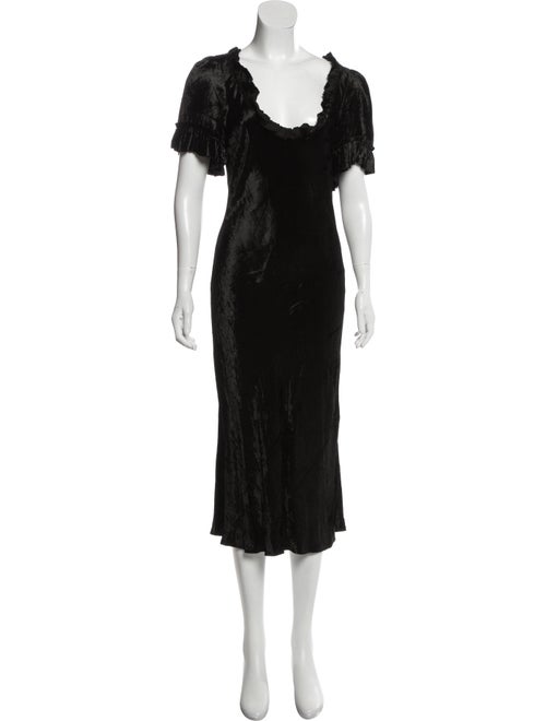 Brock Collection 2019 Velvet Dress Black
