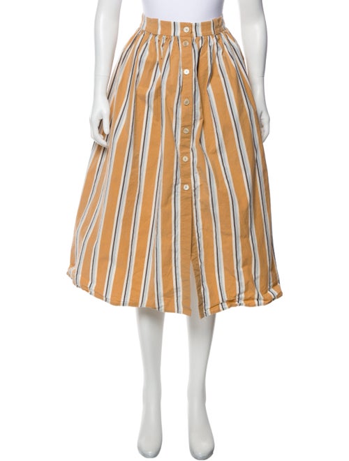 Brock Collection Striped Midi Length Skirt