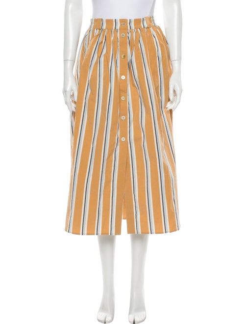 Brock Collection Striped Midi Length Skirt