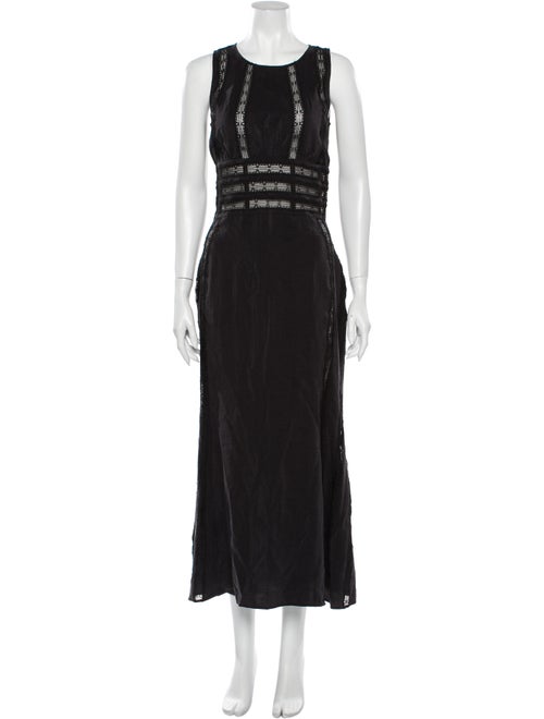 Brock Collection Silk Long Dress Black