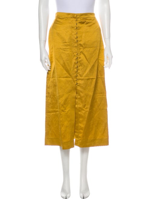 Brock Collection Midi Length Skirt Yellow