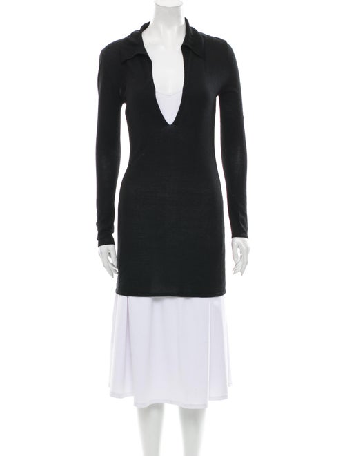 Brock Collection Plunge Neckline Sweater Black