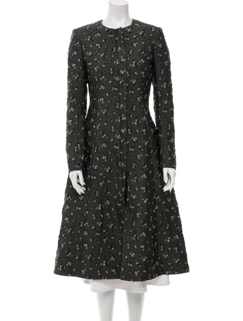 Brock Collection Floral Print Coat Grey