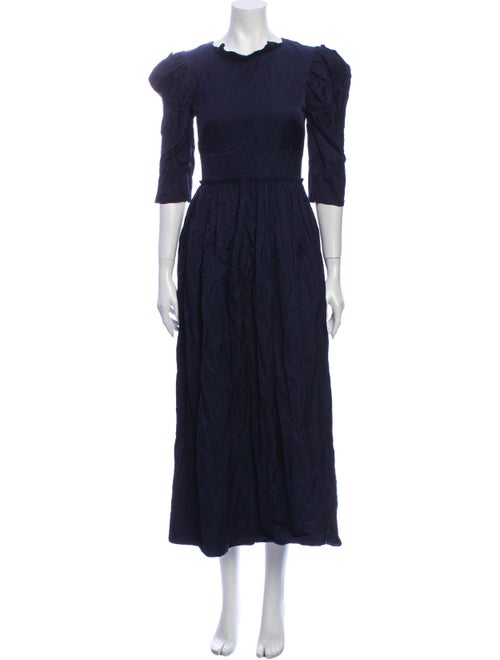 Brock Collection Crew Neck Long Dress Black