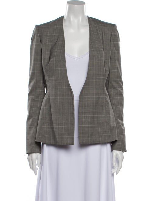 Brock Collection Plaid Print Blazer Black