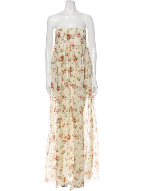 Brock Collection Floral Print Long Dress