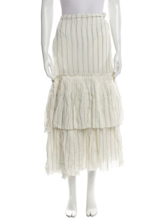 Brock Collection Striped Midi Length Skirt