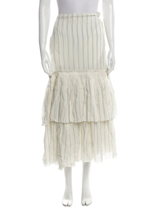 Brock Collection Striped Midi Length Skirt