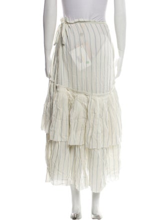 Brock Collection Striped Midi Length Skirt