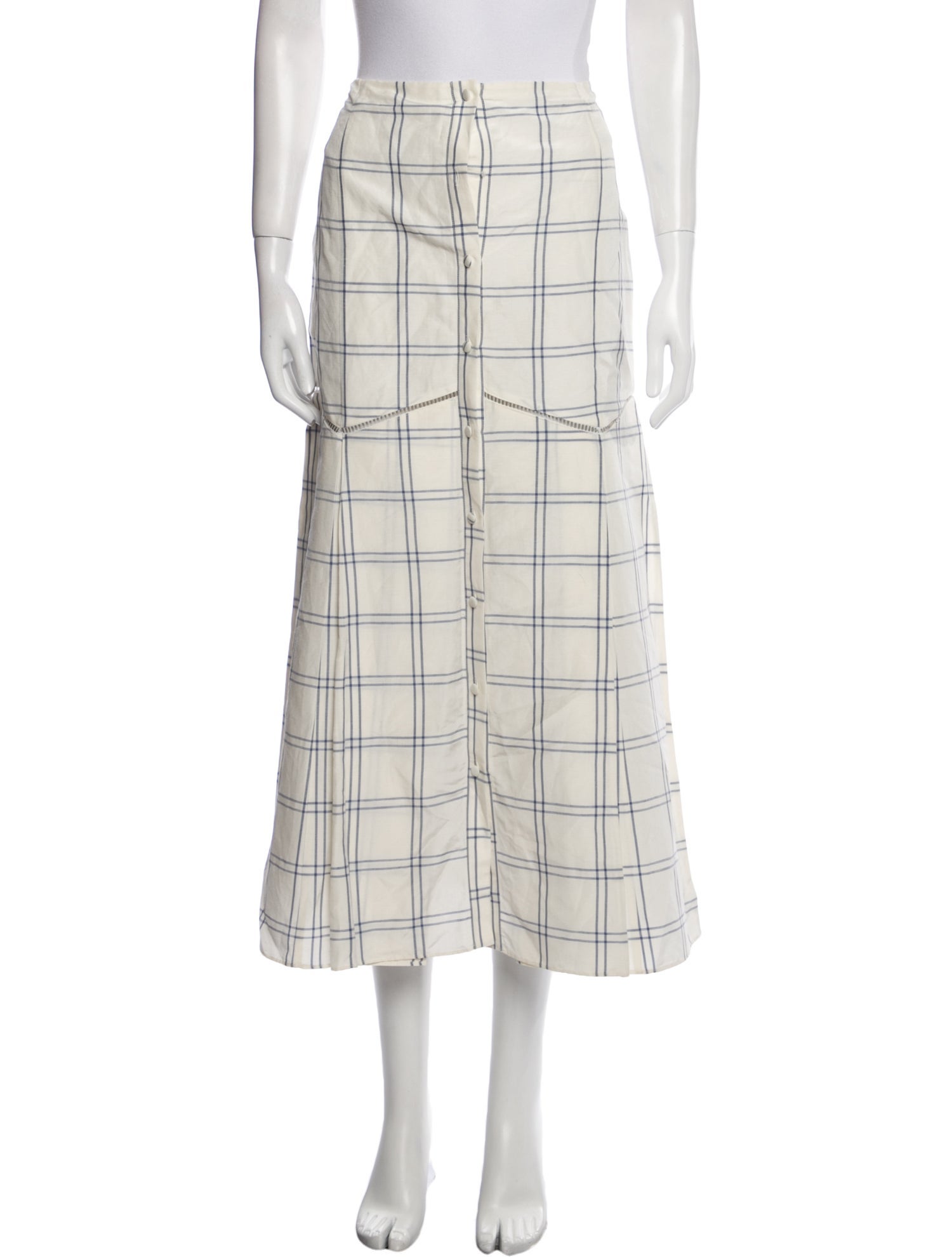 Brock Collection Linen Midi Length Skirt