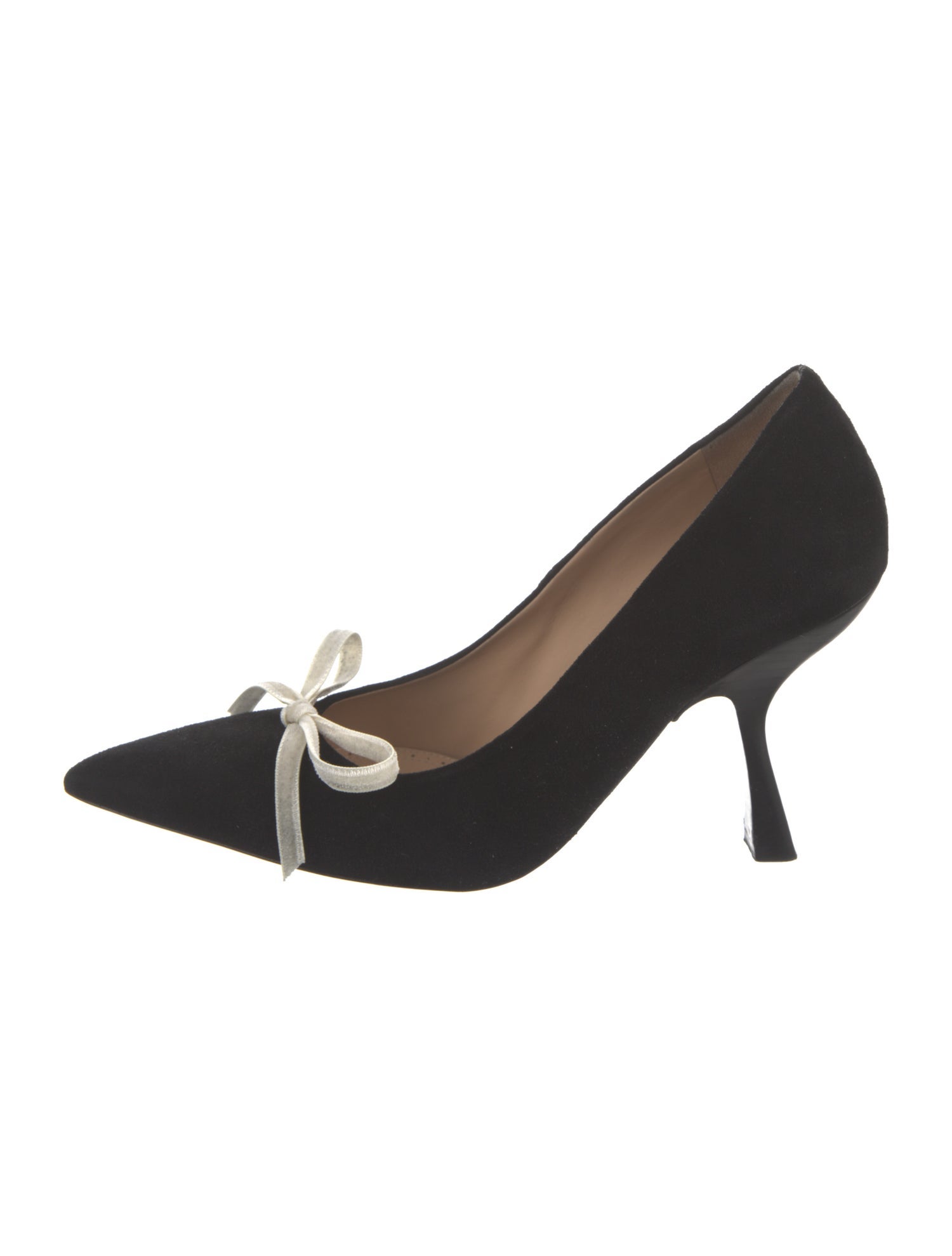 Brock Collection Velvet Bow Accents Pumps