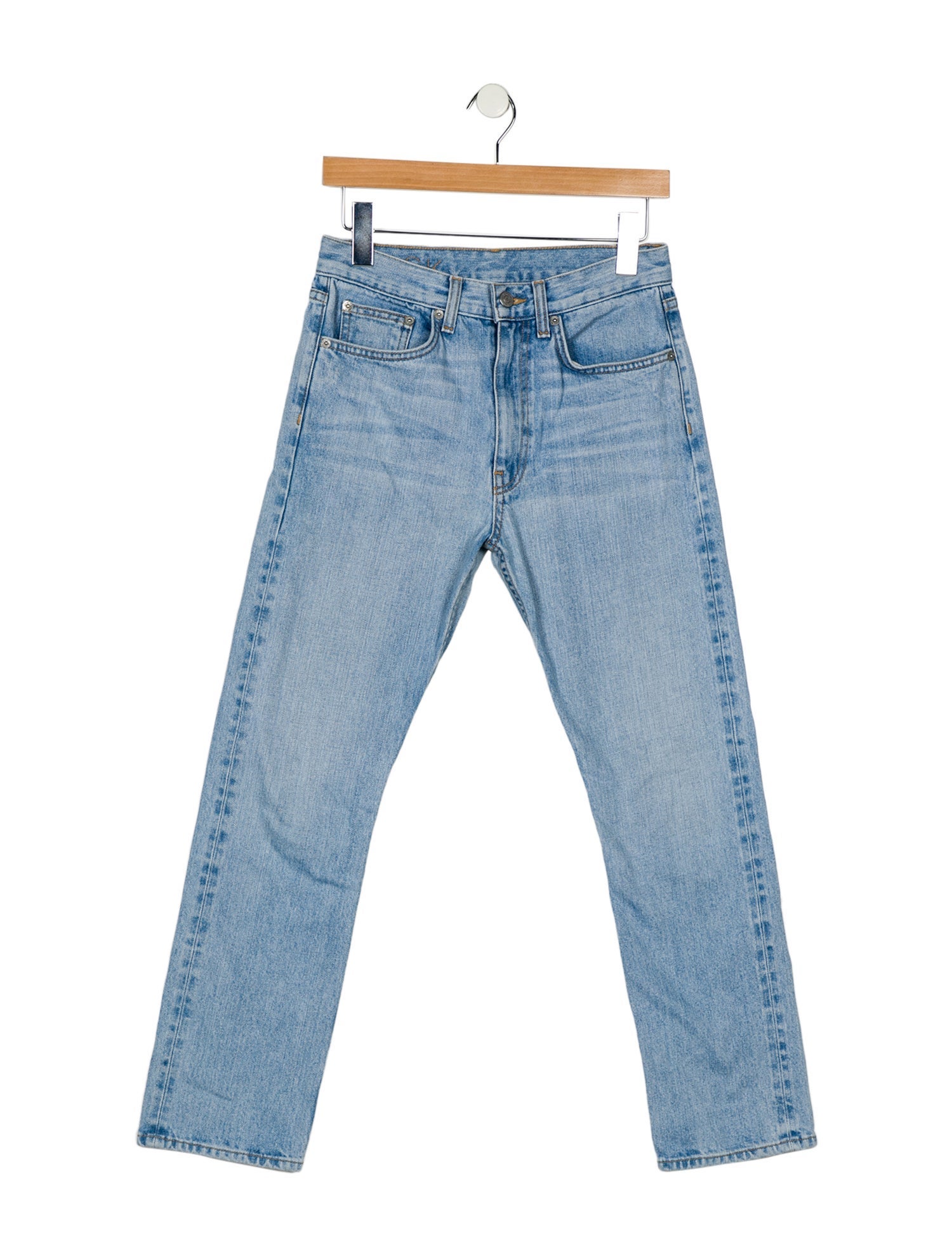 Brock Collection Mid-Rise Straight Leg Jeans