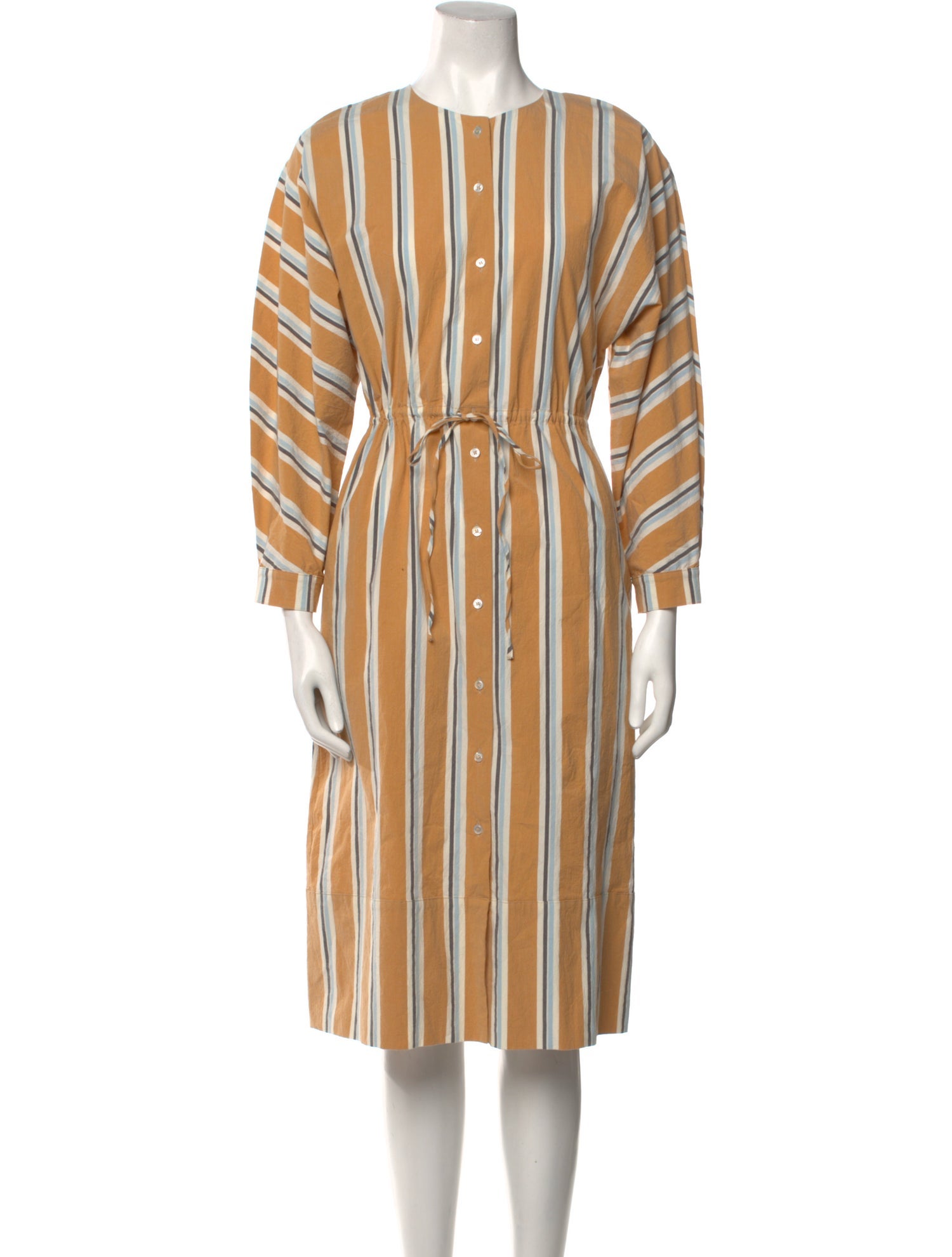 Brock Collection Striped Midi Length Dress