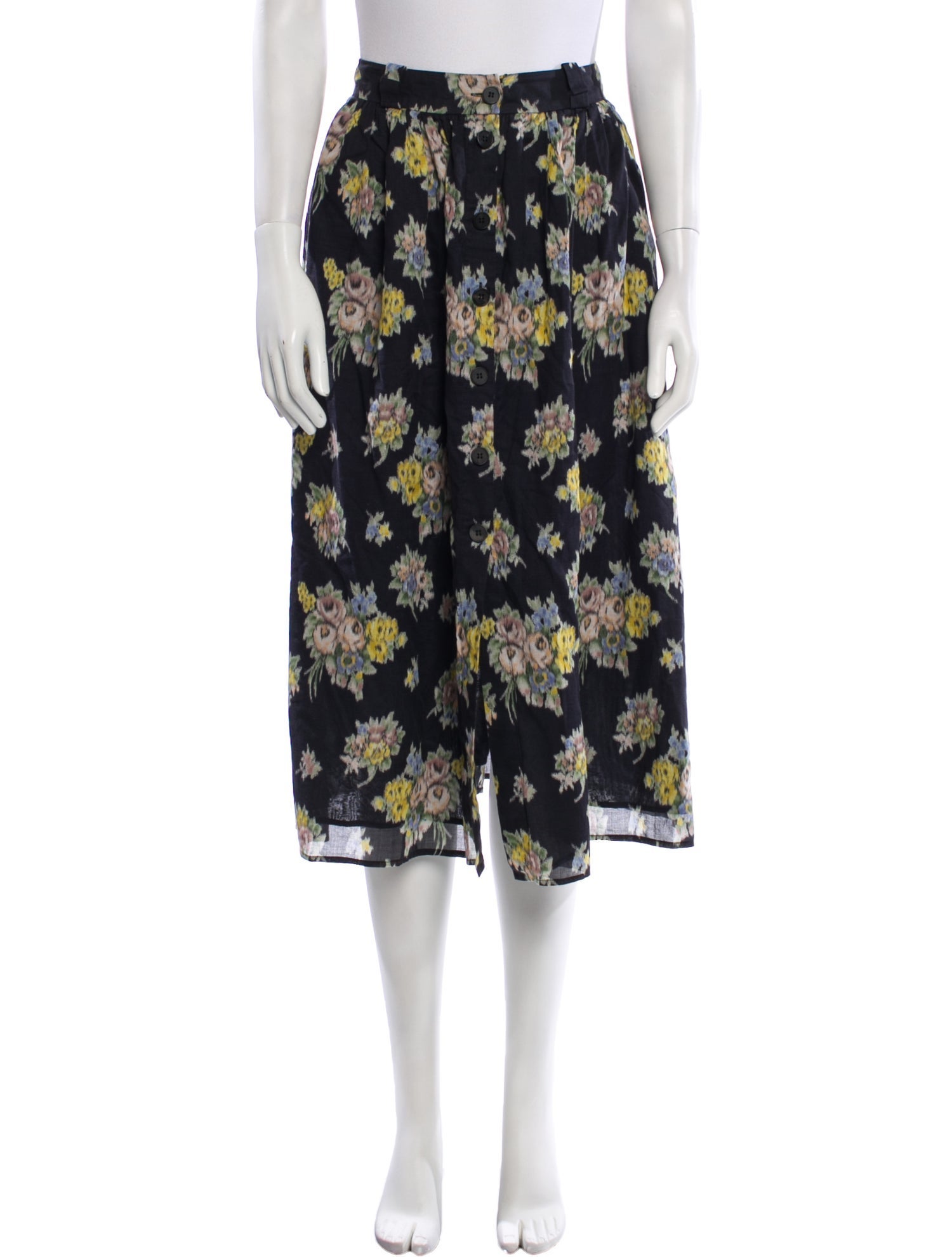 Brock Collection Floral Print Knee-Length Skirt