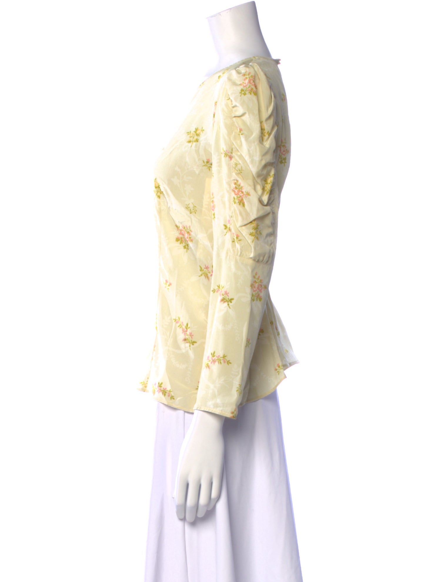 Brock Collection Silk Floral Print Blouse