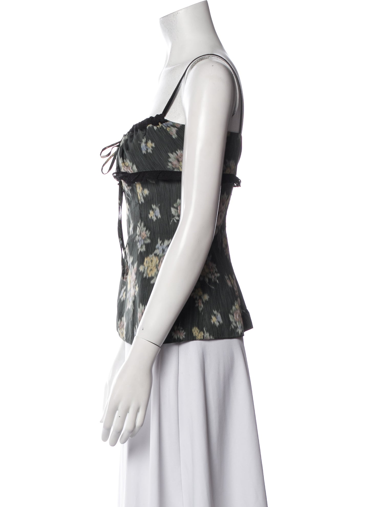 Brock Collection Floral Print Square Neckline Top