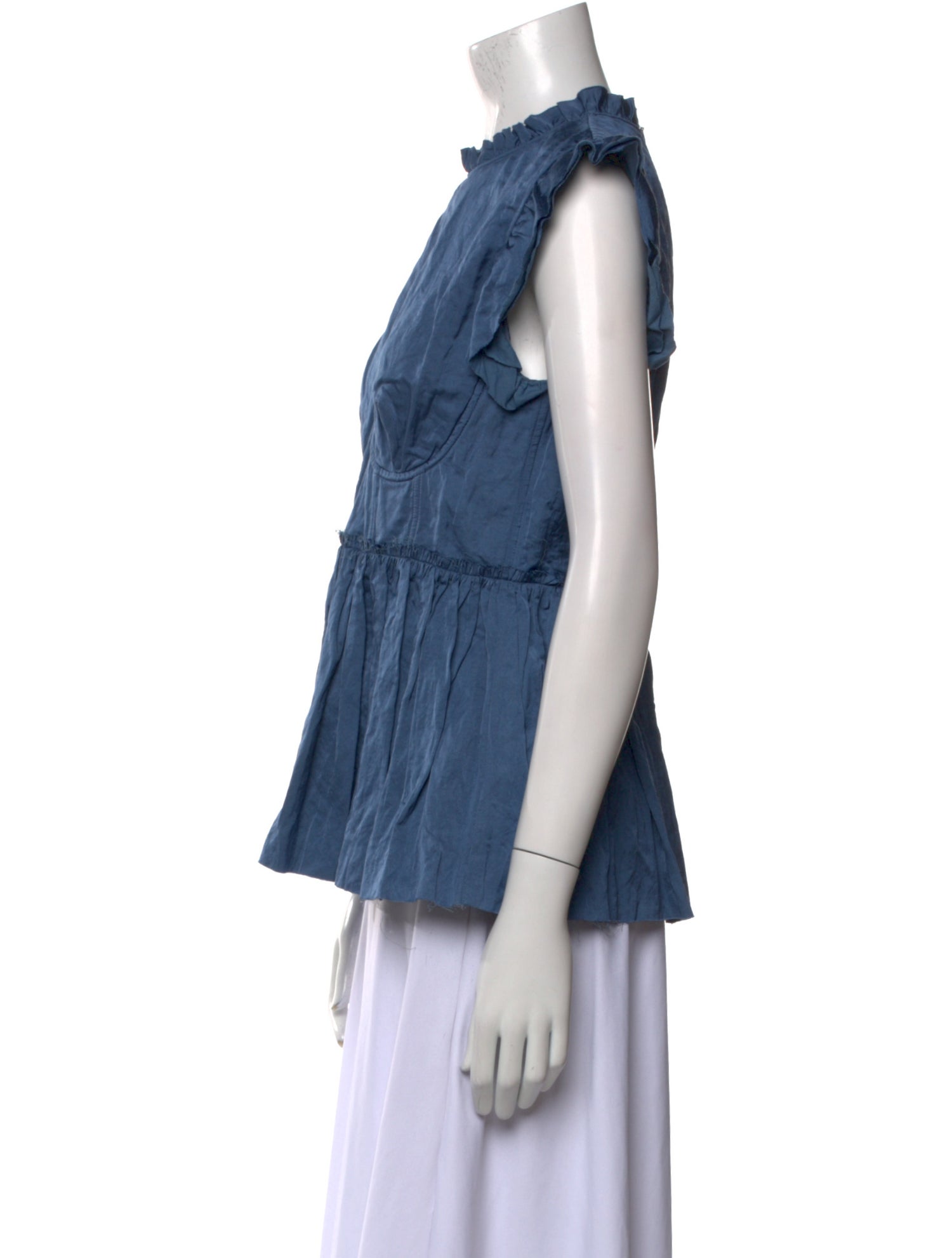 Brock Collection Mock Neck Short Sleeve Top