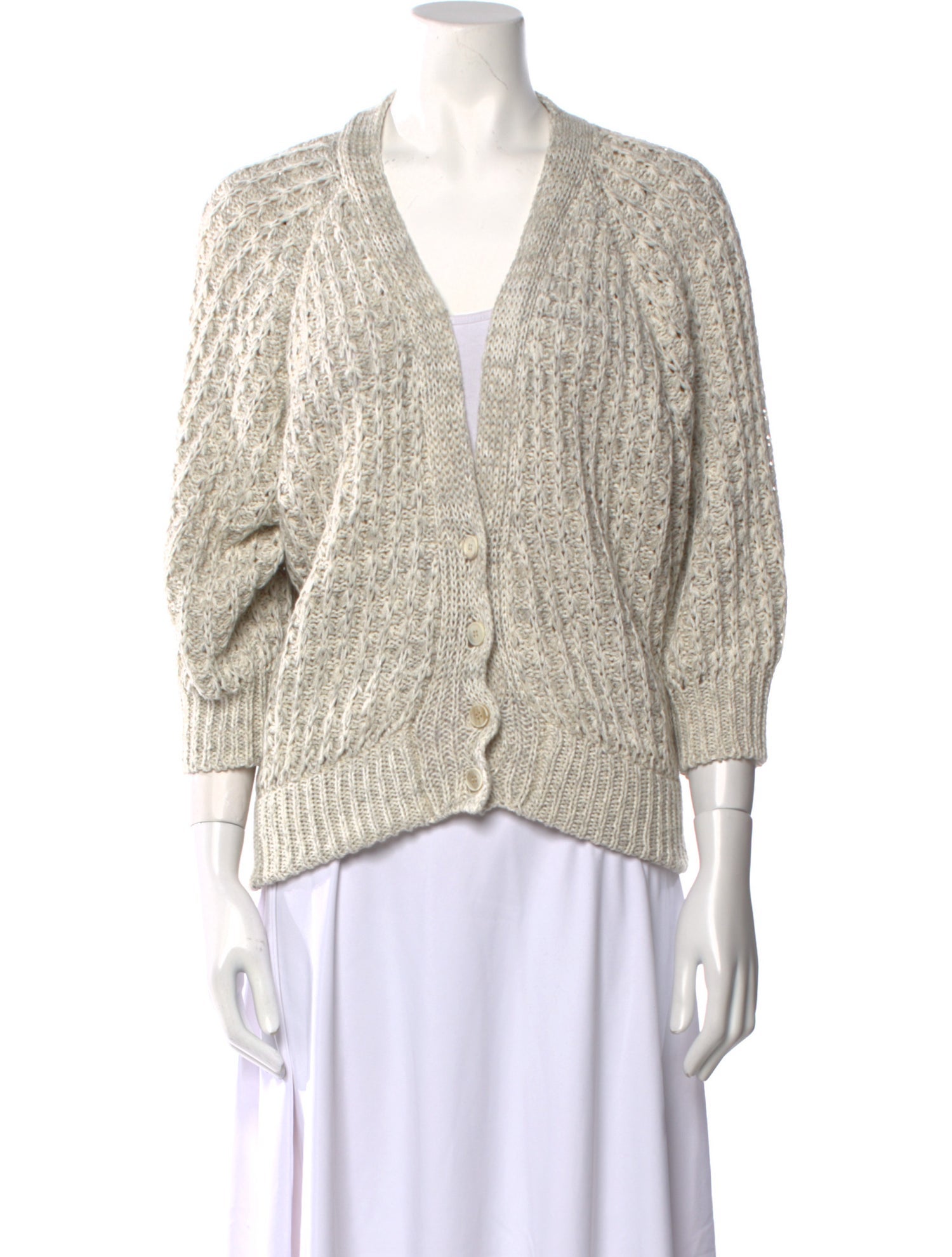 Brock Collection Linen V-Neck Sweater
