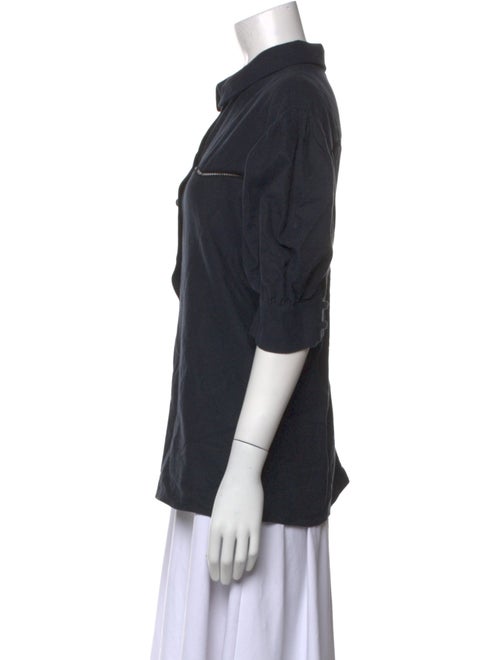 Brock Collection Short Sleeve Button-Up Top