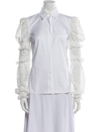 Brock Collection Long Sleeve Button-Up Top