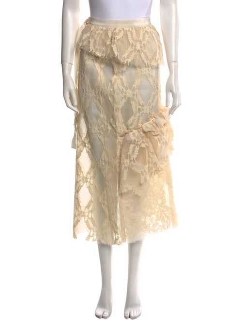 Brock Collection Lace Pattern Midi Length Skirt