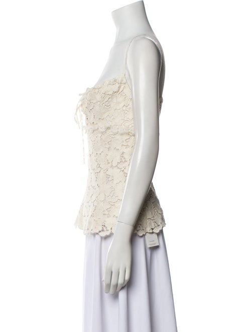 Brock Collection Lace Pattern Square Neckline Top