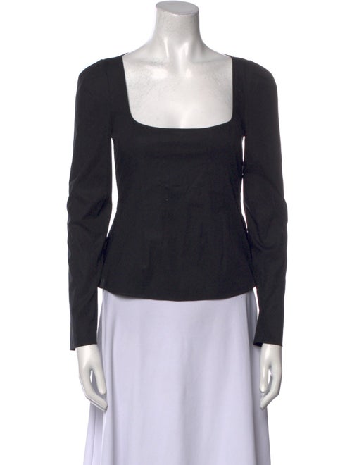 Brock Collection Square Neckline Long Sleeve Top
