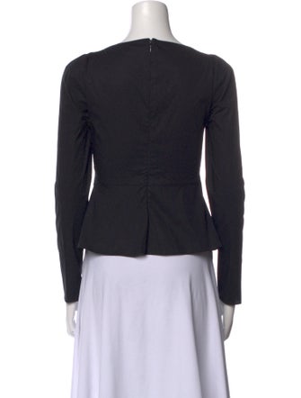 Brock Collection Square Neckline Long Sleeve Top