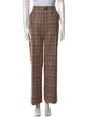 Brock Collection Plaid Print Wide Leg Pants