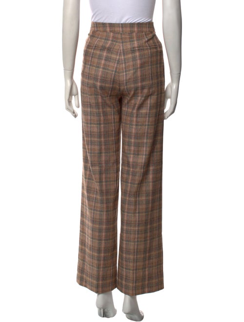 Brock Collection Plaid Print Wide Leg Pants