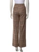 Brock Collection Plaid Print Wide Leg Pants