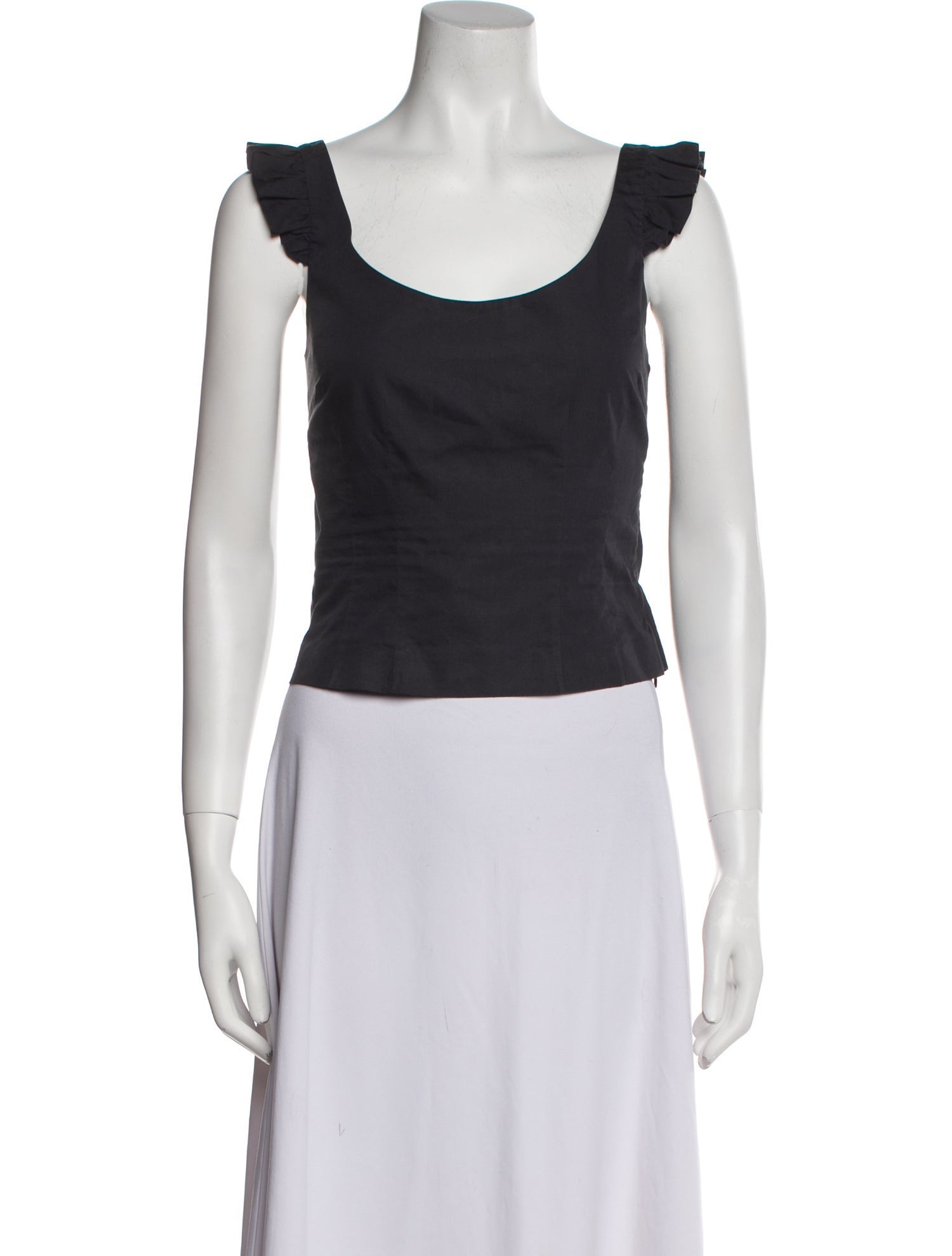 Brock Collection Scoop Neck Short Sleeve Crop Top