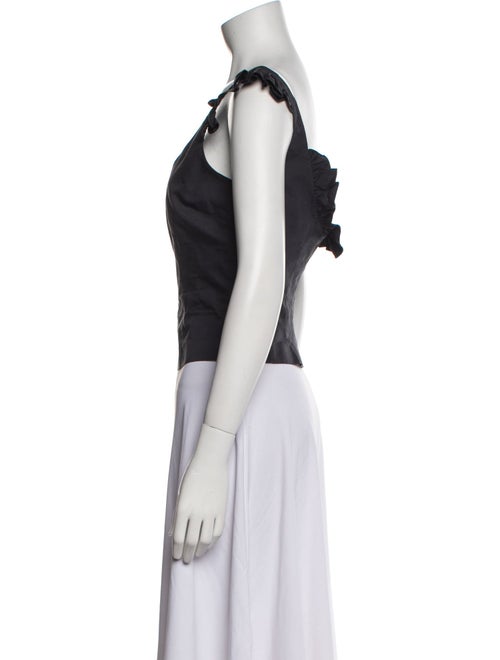 Brock Collection Scoop Neck Short Sleeve Crop Top