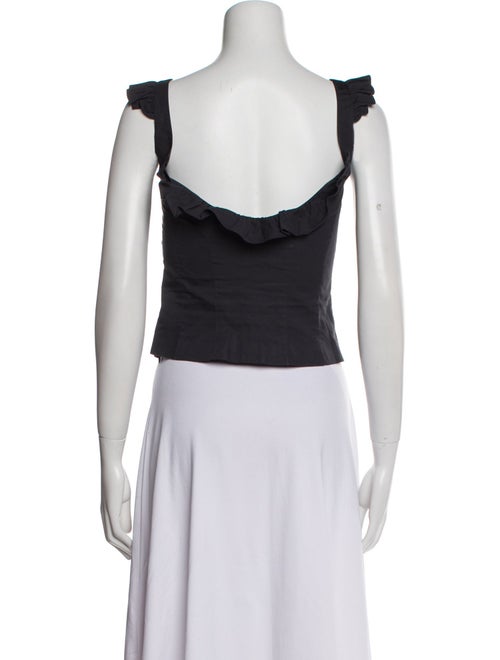 Brock Collection Scoop Neck Short Sleeve Crop Top