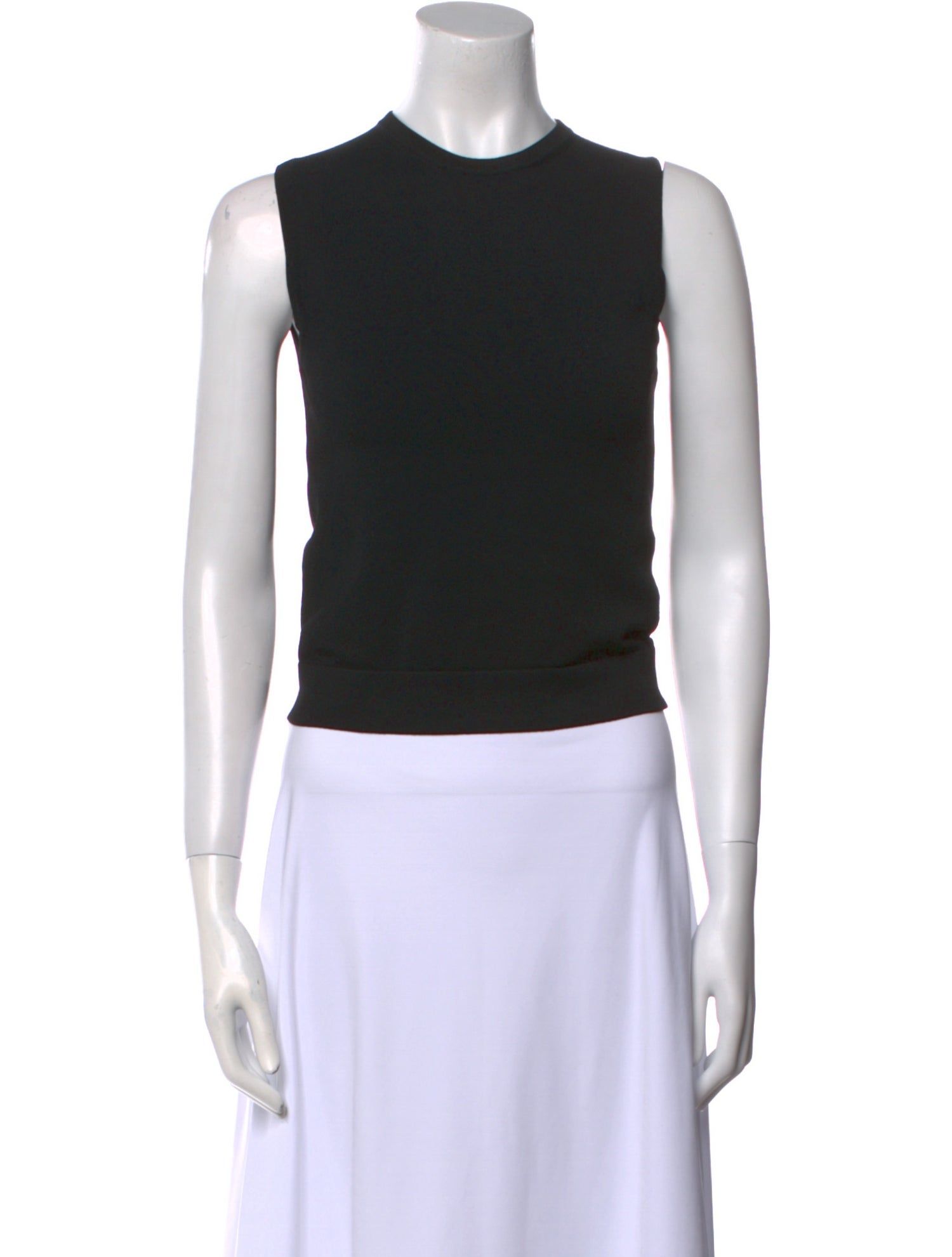 Brock Collection Crew Neck Sleeveless Crop Top