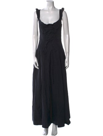 Brock Collection Scoop Neck Long Dress