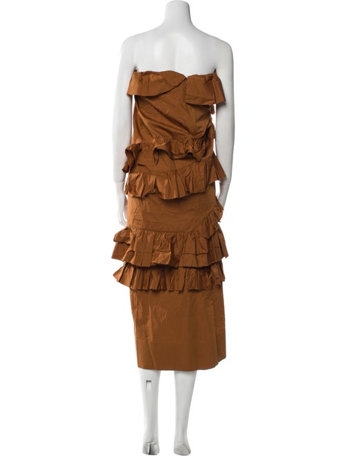 Brock Collection Off-The-Shoulder Midi Length Dress