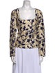 Brock Collection Printed Square Neckline Blouse
