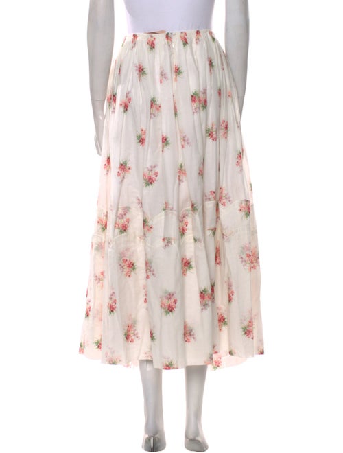 Brock Collection Floral Print Midi Length Skirt