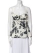 Brock Collection Floral Print Square Neckline Top