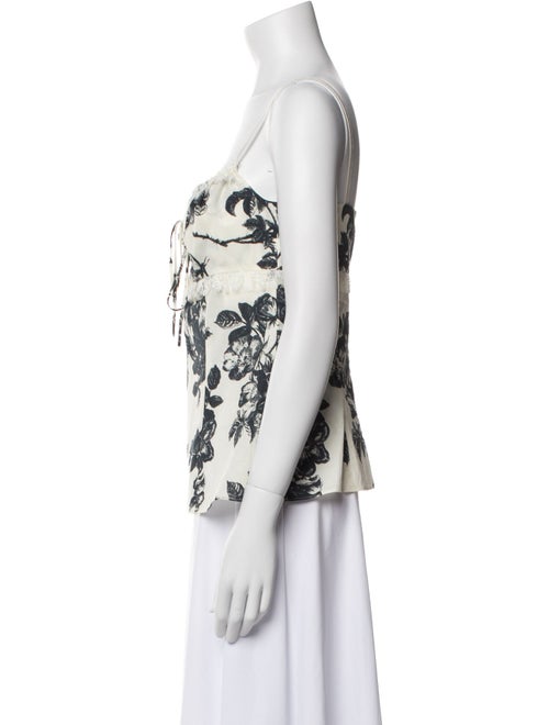 Brock Collection Floral Print Square Neckline Top