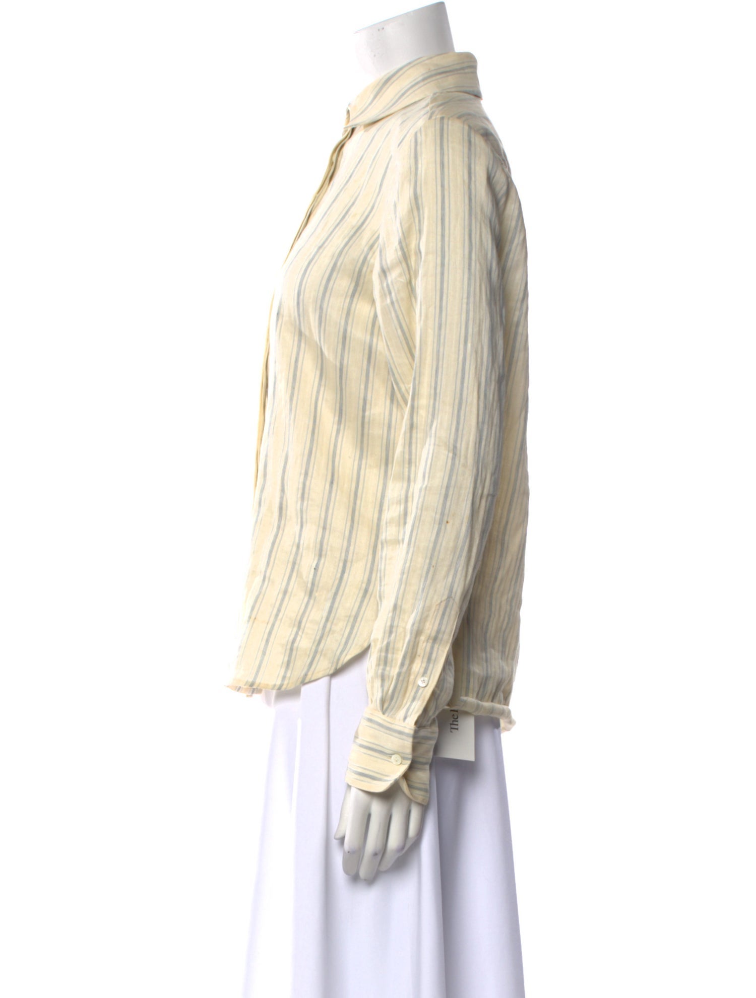 Brock Collection Linen Striped Button-Up Top