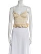 Brock Collection Lace Pattern Square Neckline Crop Top