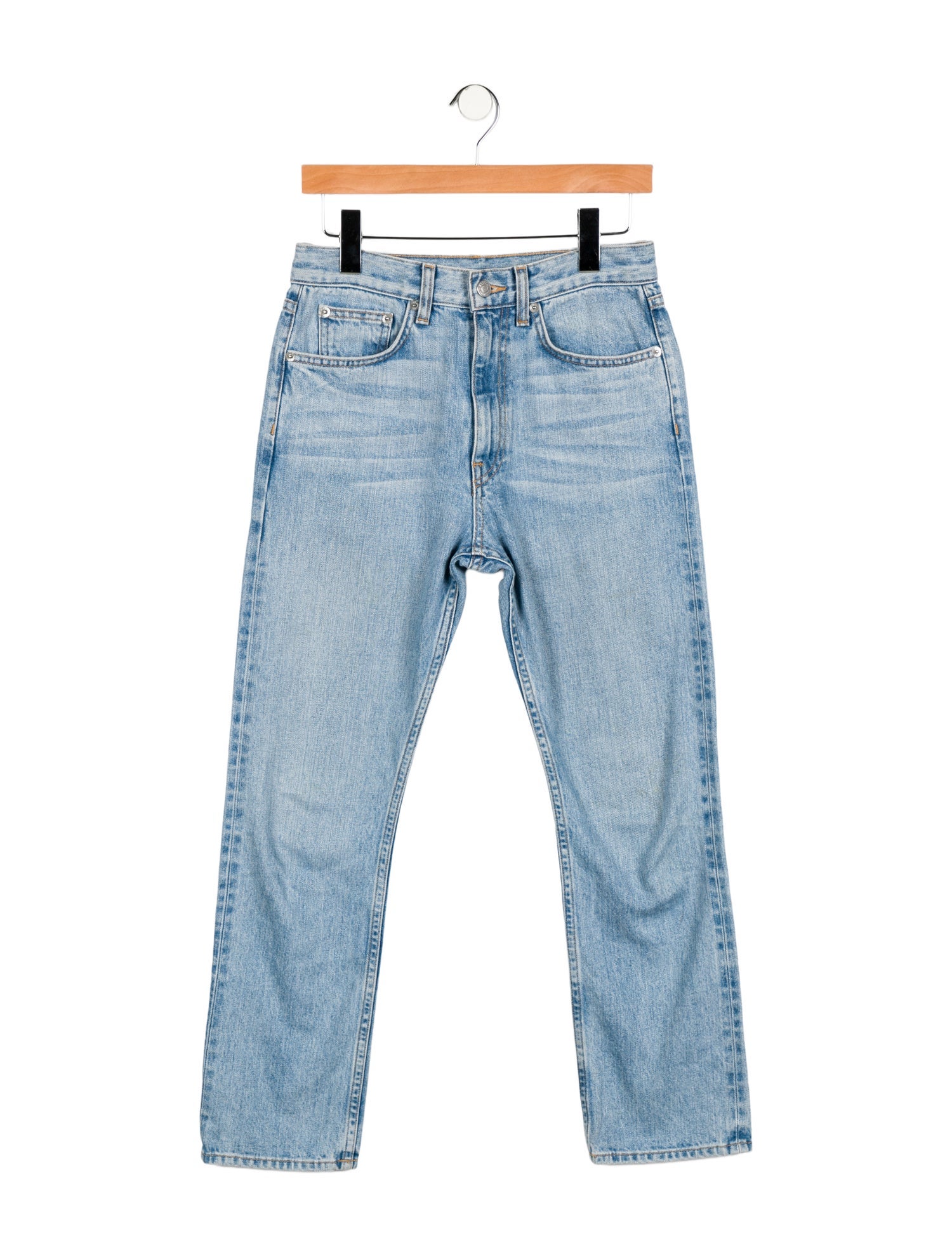 Brock Collection Mid-Rise Straight Leg Jeans