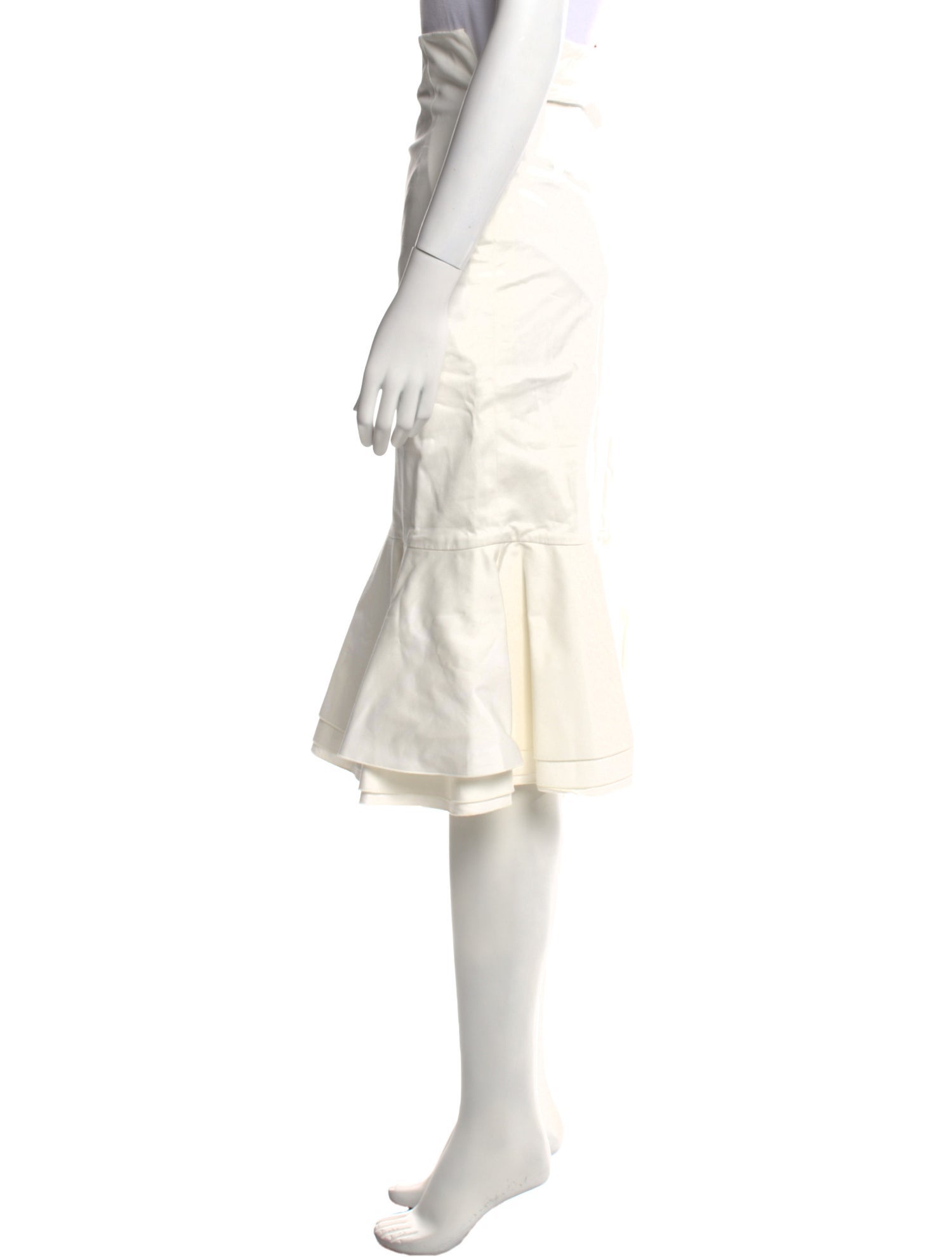 Brock Collection Ruffle Embellishment Midi Length Skirt