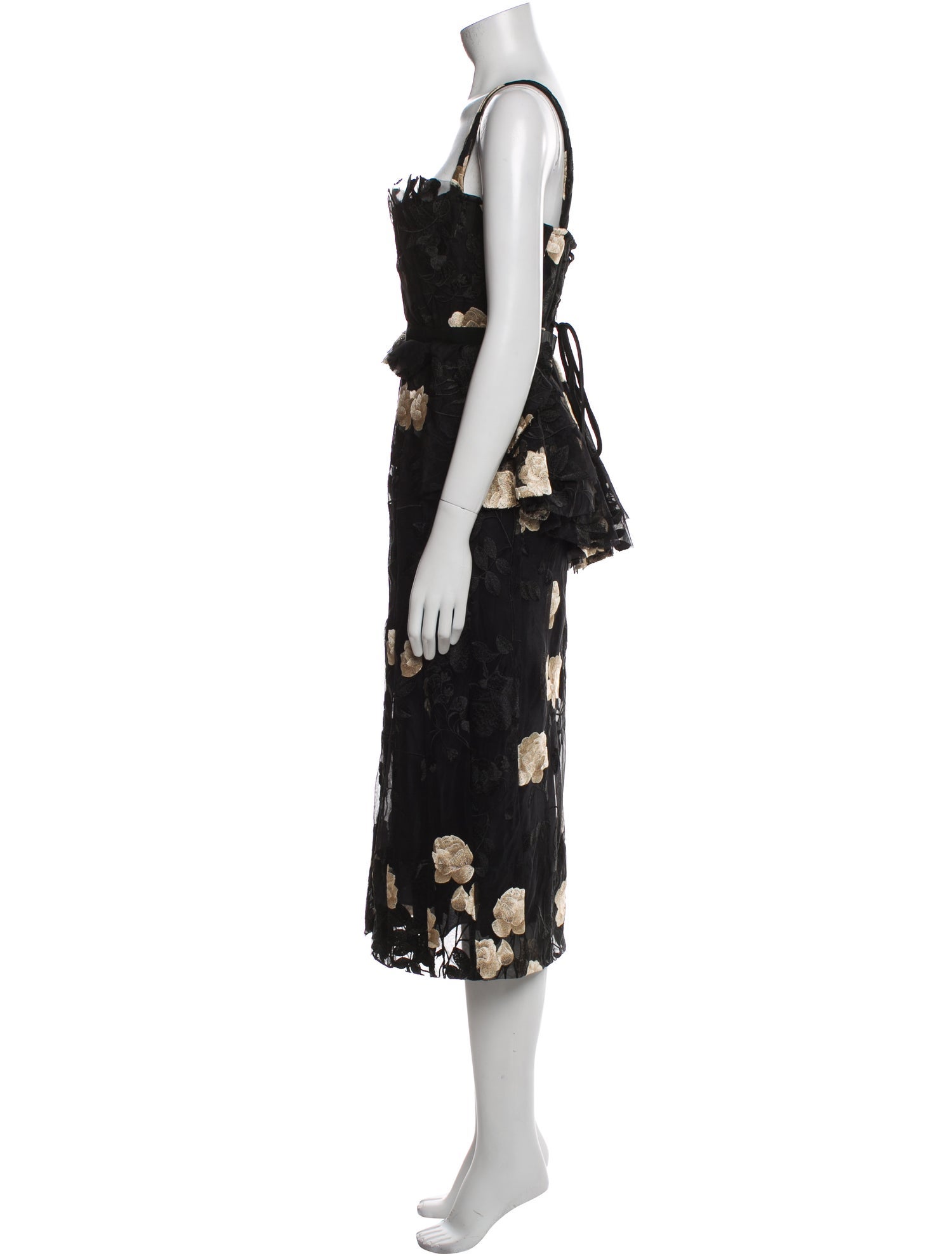 Brock Collection Floral Print Midi Length Dress