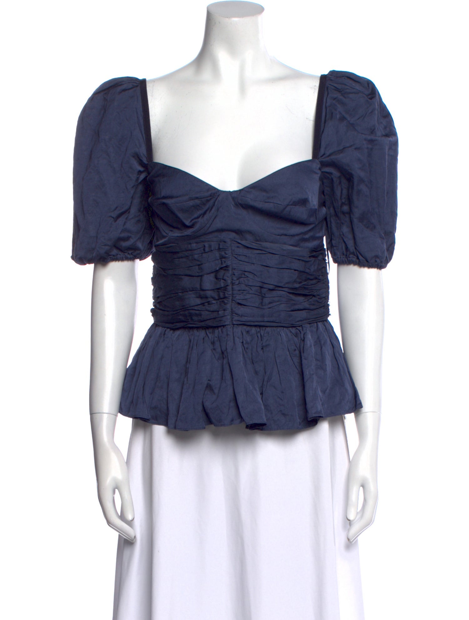 Brock Collection Square Neckline Three-Quarter Sleeve Blouse